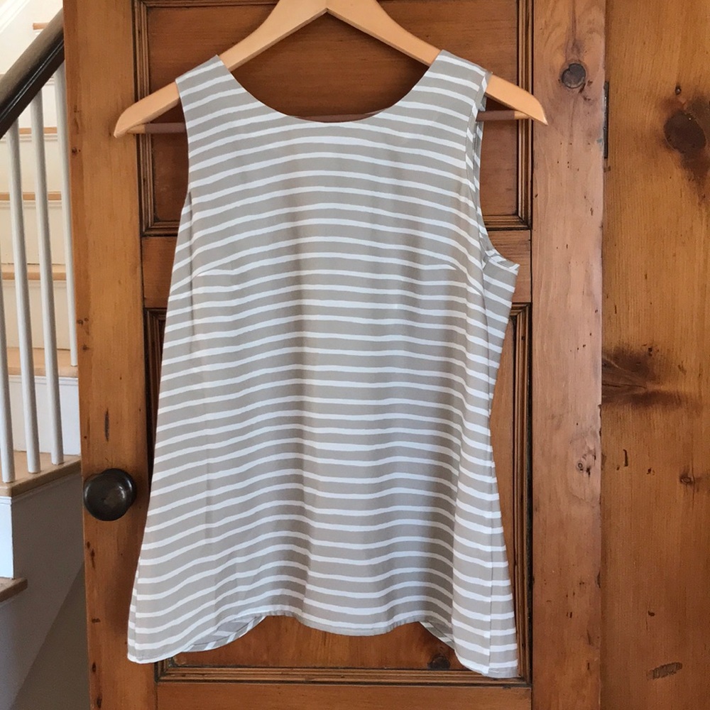 Jcrew open back sleeveless blouse